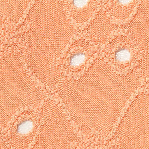 Peach Eyelet Knit, Polyester