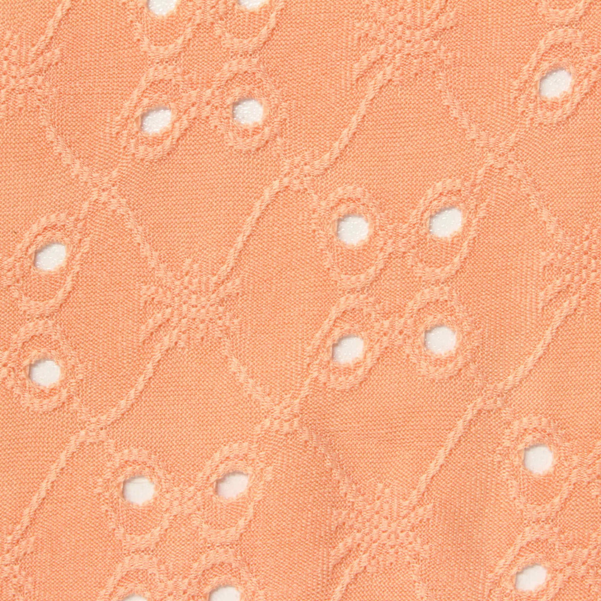 Peach Eyelet Knit, Polyester