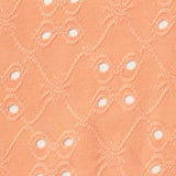 Peach Eyelet Knit, Polyester