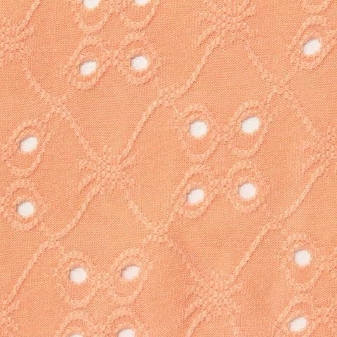 Peach Eyelet Knit, Polyester