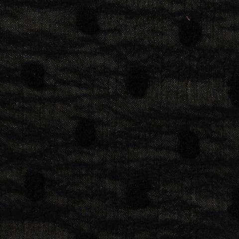 Black Bold-Dot Crepe, Polyester