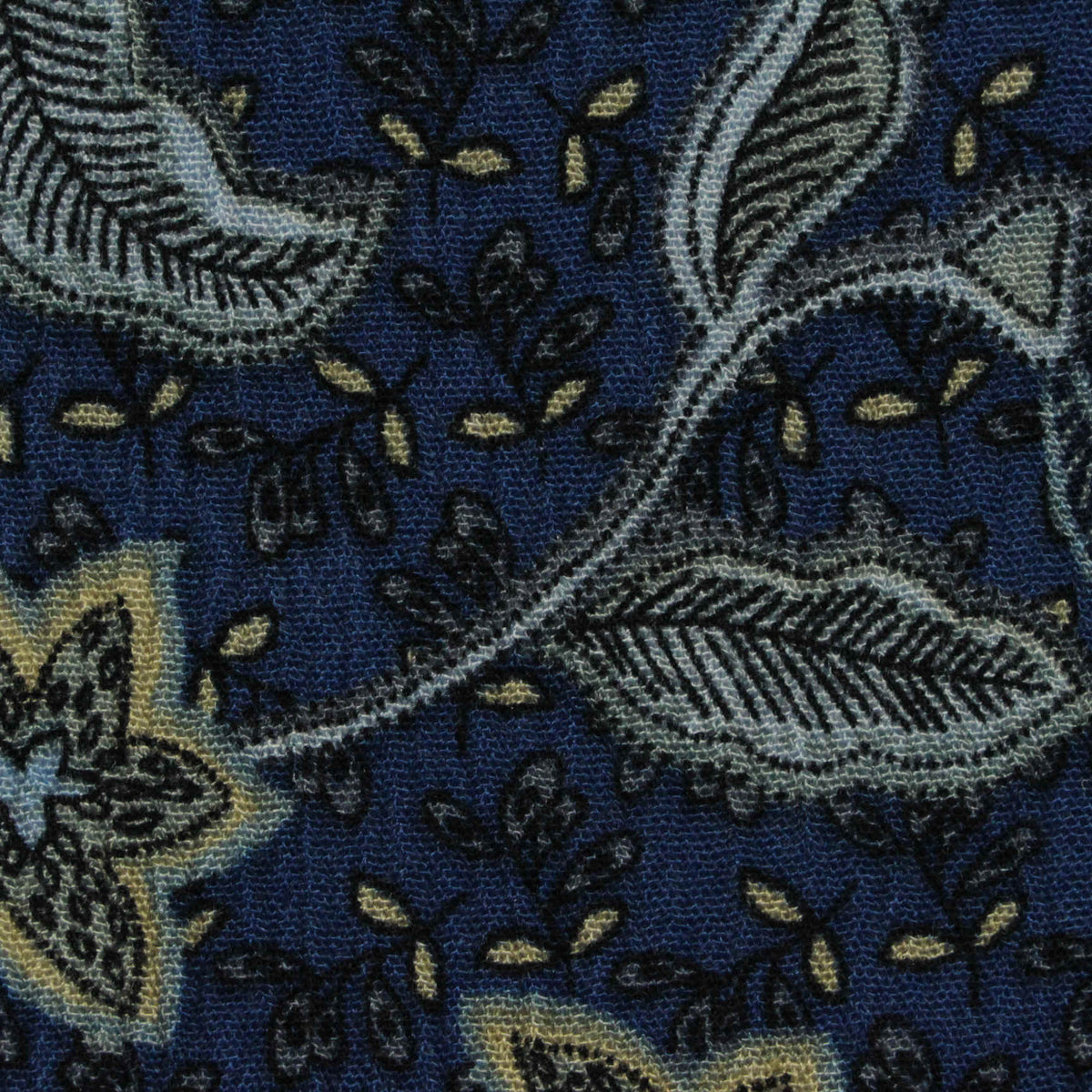 Light Blue Floral Crepe, Viscose