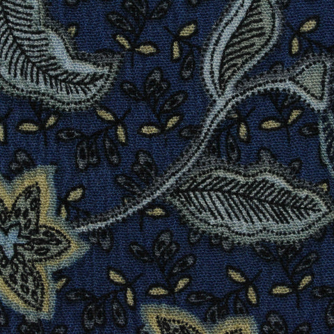 Light Blue Floral Crepe, Viscose