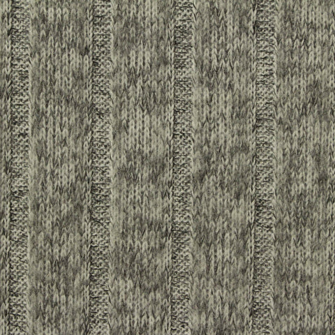 Grey Marl Rib Knit, 210 gsm