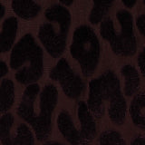 Dark Burgundy Leopard Velvet, Poly-Nylon