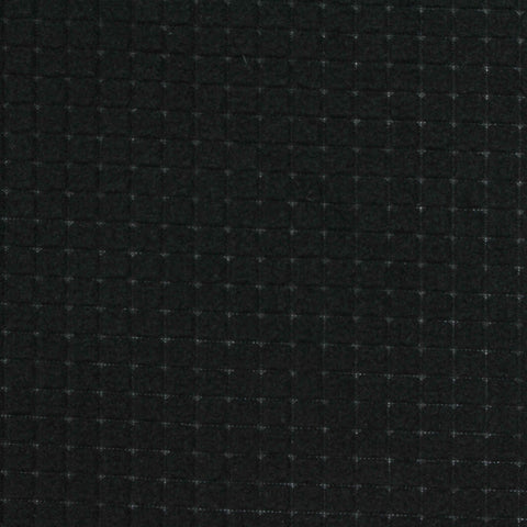 Black Tone-on-Tone Grid Fleece, Polyester