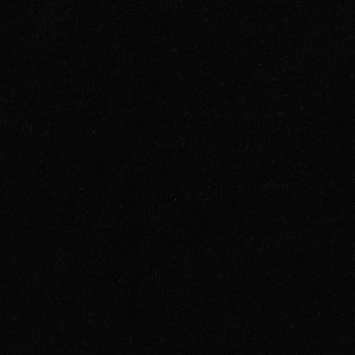 Brushed Cotton Polyester Stretch French Terry Fabric, 255 gsm, 150 cm — Black