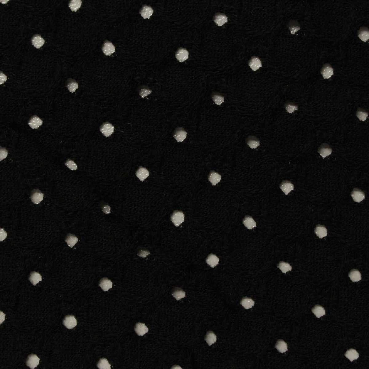 White Dots Knit, Poly-Cotton