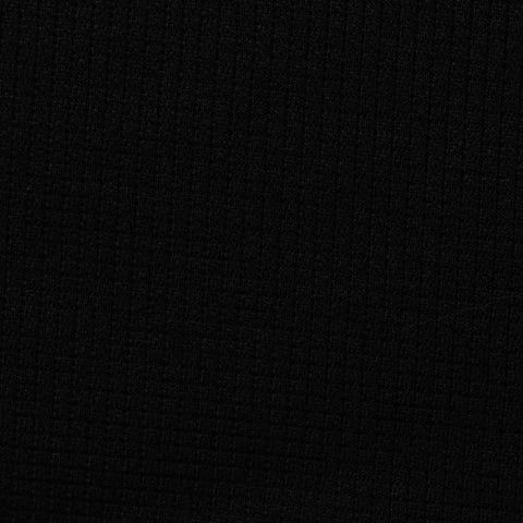 Polyester Stretch Fleece Fabric, 260 gsm — Black