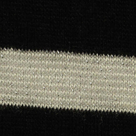 Black Horizontal-Stripe Knit, Viscose, 150 gsm, ref EF-228161
