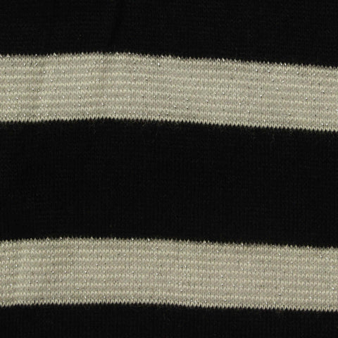 Black Horizontal-Stripe Knit, Viscose, 150 gsm, ref EF-228161