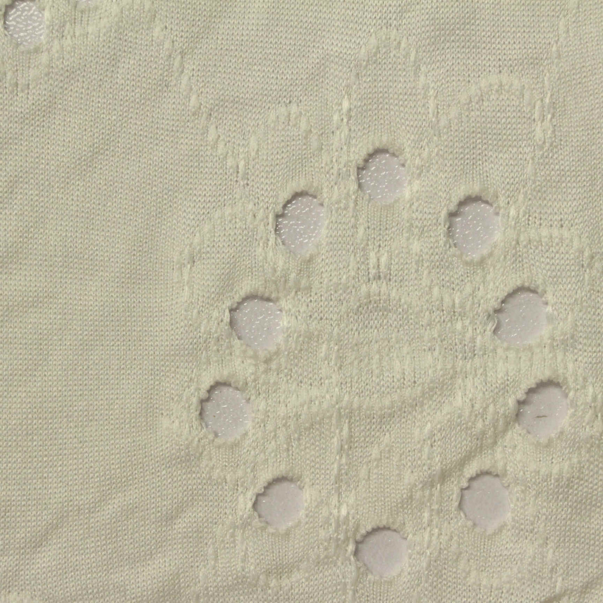 Cream Eyelet Jacquard, Polyester, 120 gsm