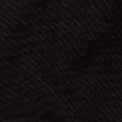 Brushed Polyester Stretch Milk Silk Knit Fabric, 155 gsm — Black