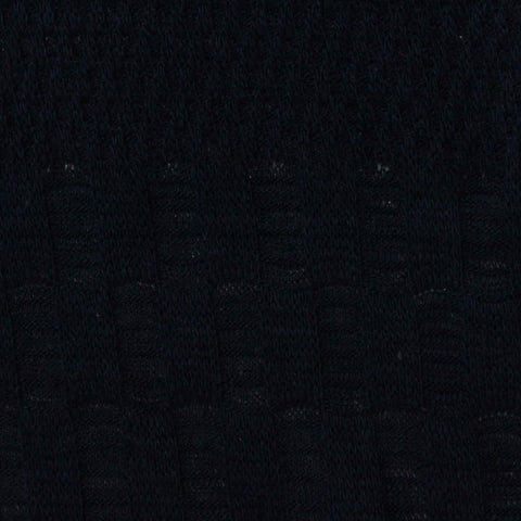 Dark Blue Geometric-Square Pointelle Knit
