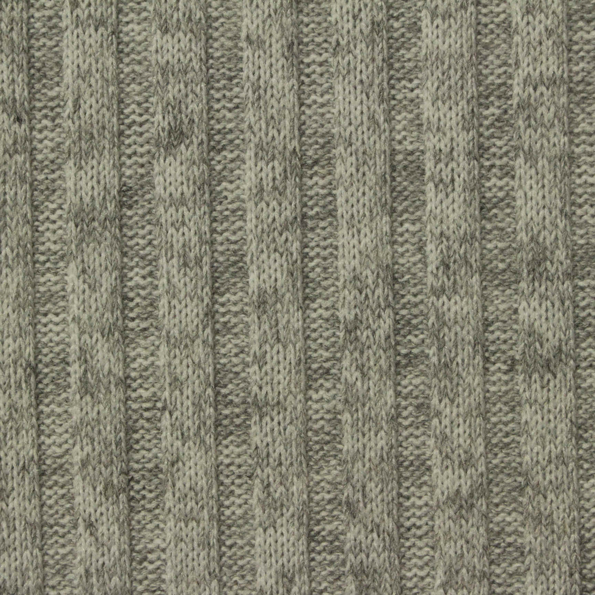 Grey Heathered-Marl Rib Knit, Polyester, 250 gsm