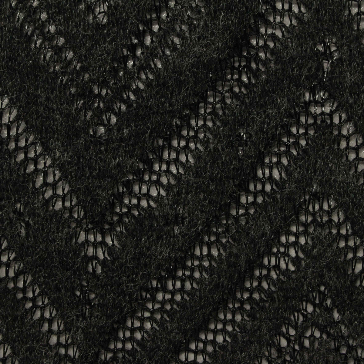 Black Openwork Knit, Poly-Spandex