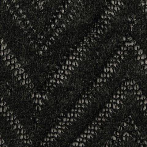 Black Openwork Knit, Poly-Spandex