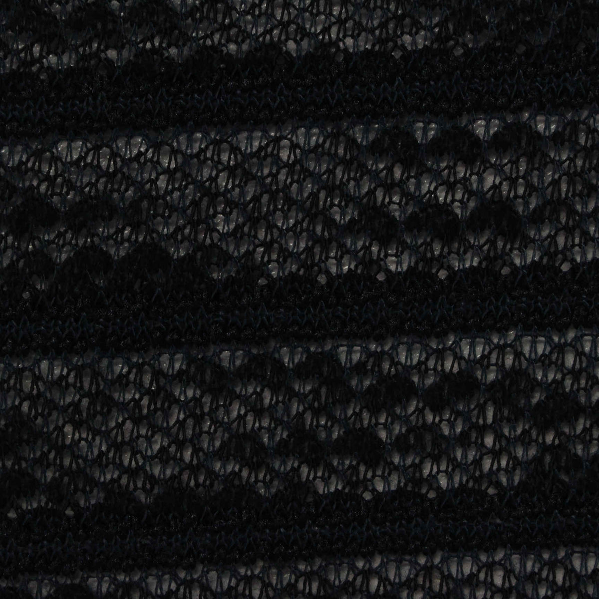 Black Openwork Chunky Knit, Polyester, 205 gsm