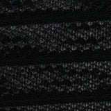 Black Openwork Chunky Knit, Polyester