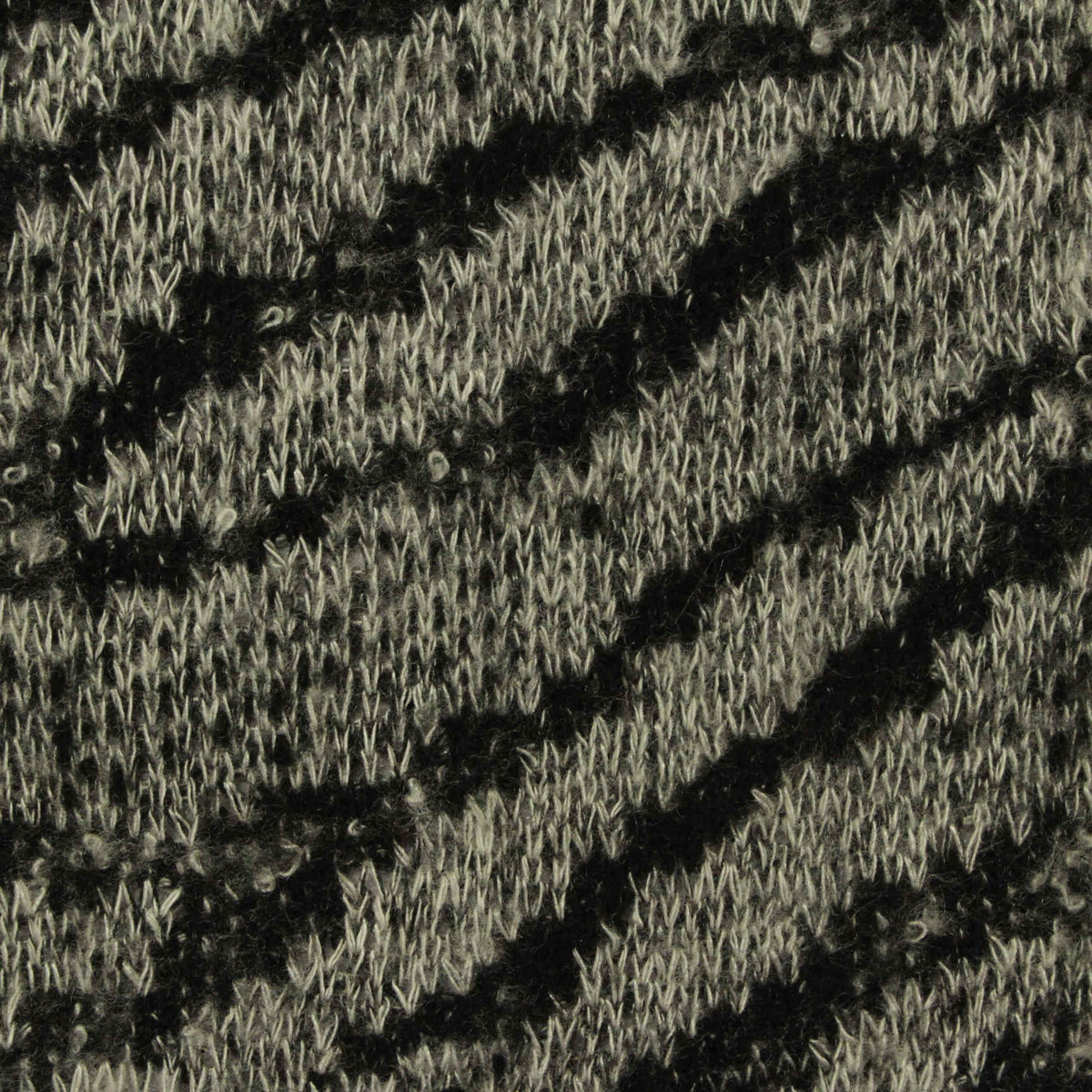 Black Zebra Chunky Knit, Viscose-Poly, 212 gsm
