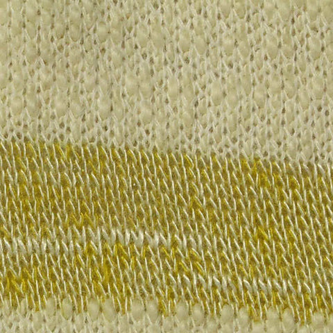 Yellow Horizontal-Stripe French Terry, Cotton-Poly, 260 gsm
