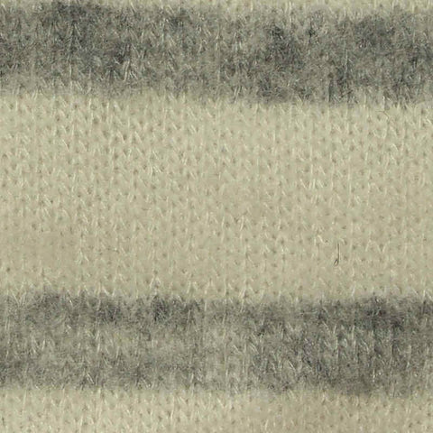 Grey Horizontal-Stripe Jersey Knit, Viscose-Poly, 180 gsm