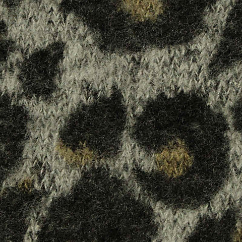Grey Leopard Chunky Knit, Viscose-Poly