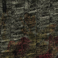Red Abstract Rib Knit, Polyester, 200 gsm