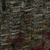 Red Abstract Rib Knit, Polyester