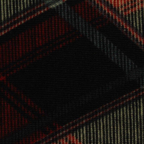 Black Bold-Plaid Knit, Polyester