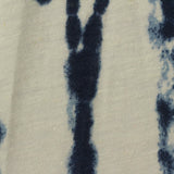 Dark Blue Abstract Jersey Knit, Viscose-Linen