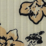 Black Floral Rib Knit, Polyester