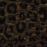 Dark Brown Leopard Rib Knit, Polyester