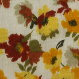 Yellow Flowers Crepe, Polyester