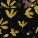 Black Floral Crepe, Polyester