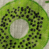 Bold Floral 100% Polyester Knit Fabric, 125 gsm, 147 cm — White — texture