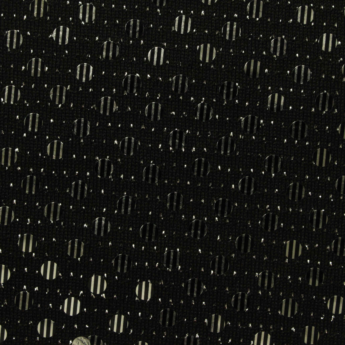 Black Circles Jersey Knit, Polyester