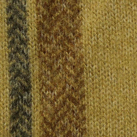 Mustard Plaid Chunky Knit, Viscose-Poly