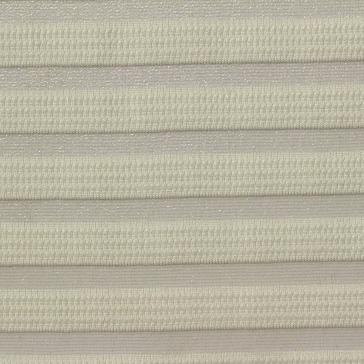 Bold Striped Polyester Stretch Rib Knit Fabric, 225 gsm — Beige