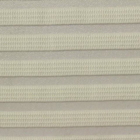Bold Striped Polyester Stretch Rib Knit Fabric, 225 gsm — Beige