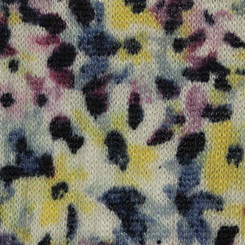 Yellow Abstract Crepe, Polyester