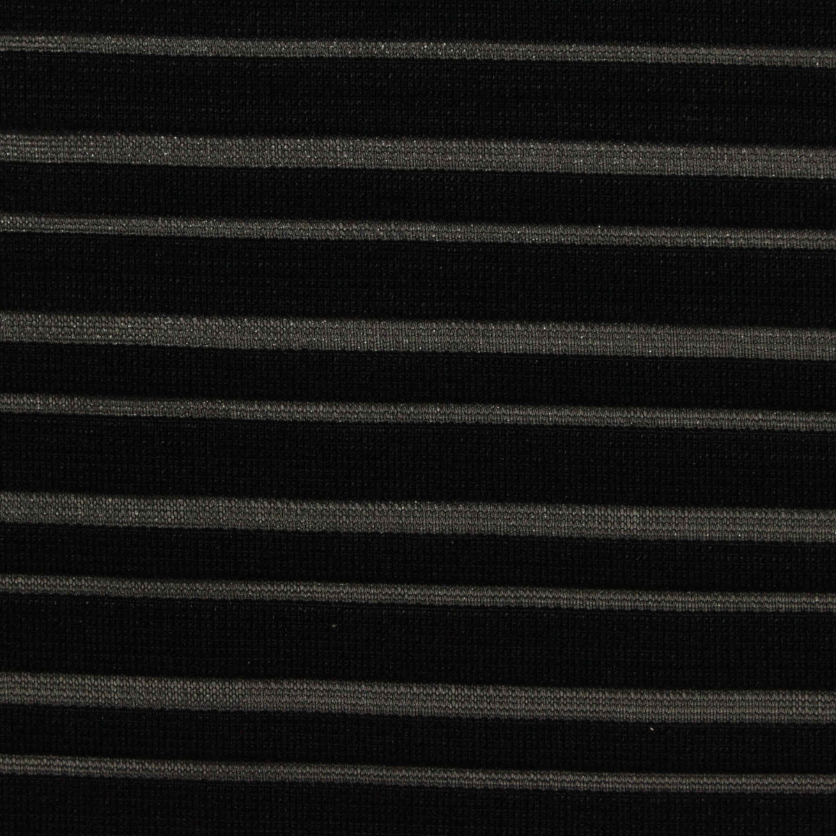 Black Horizontal-Stripe Jacquard, Polyester, 165 gsm