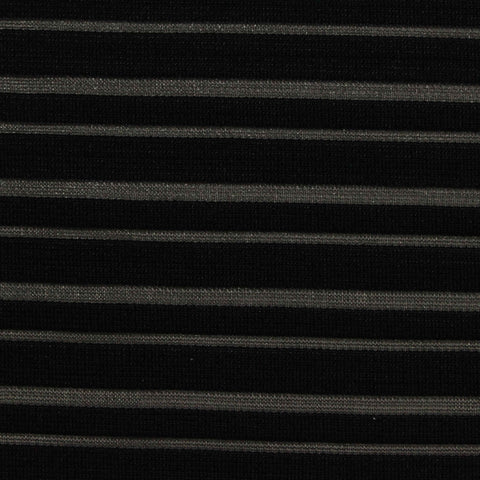 Black Horizontal-Stripe Jacquard, Polyester, 165 gsm