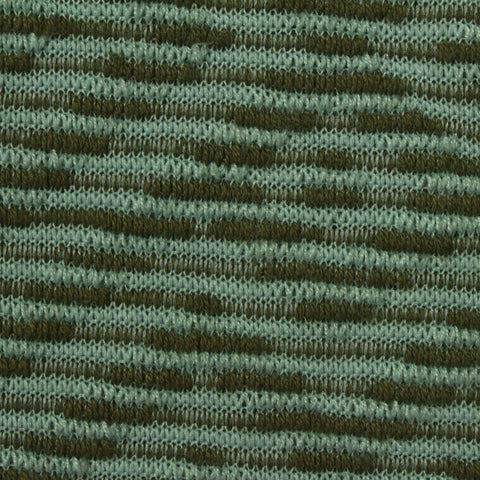 Jacquard Polyester Cotton Knit Fabric, 275 gsm, 167 cm — Green