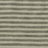 Dark Grey Horizontal-Stripe Jersey Knit, Viscose