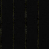 Black Vertical-Stripe Jacquard, Cotton-Poly