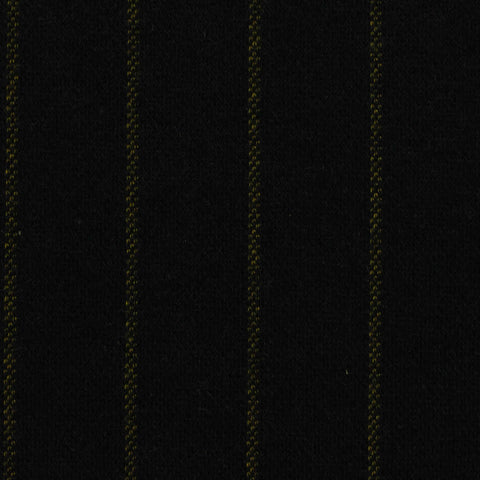 Black Vertical-Stripe Jacquard, Cotton-Poly