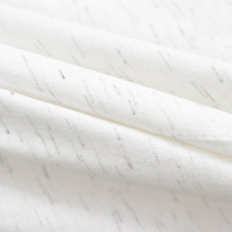 White Marl Jersey Knit, Cotton