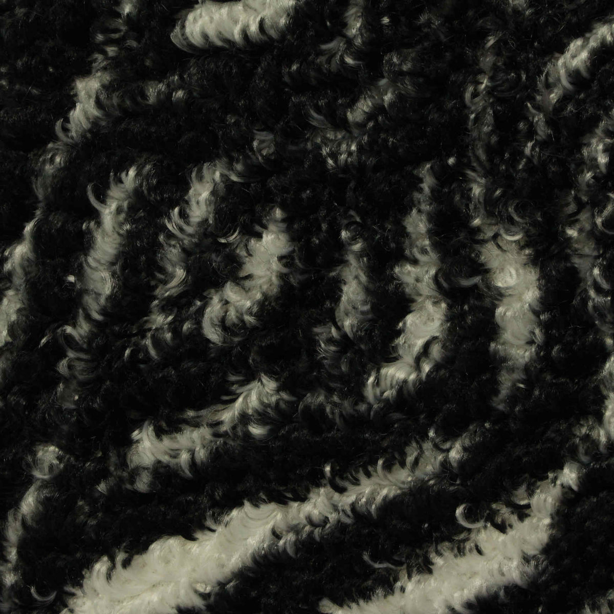 Black Zebra Knit, Polyester, 340 gsm