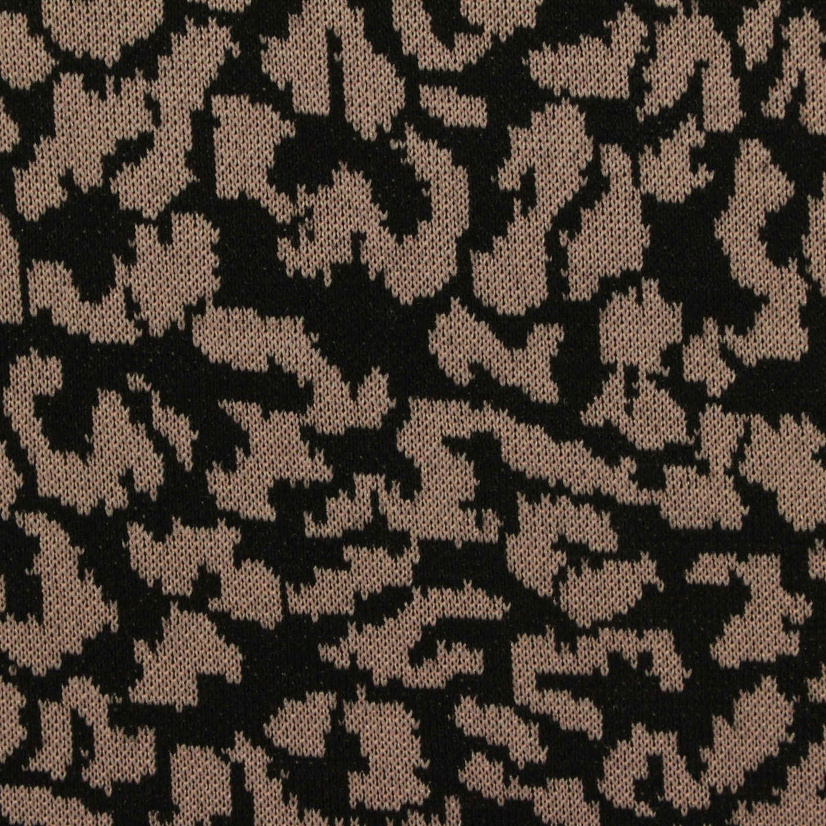 Black Animal Print Jacquard, Polyester, 310 gsm
